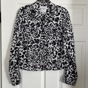 Tommy Bahama Black and White Leopard Print Jacket (New w/o tag)